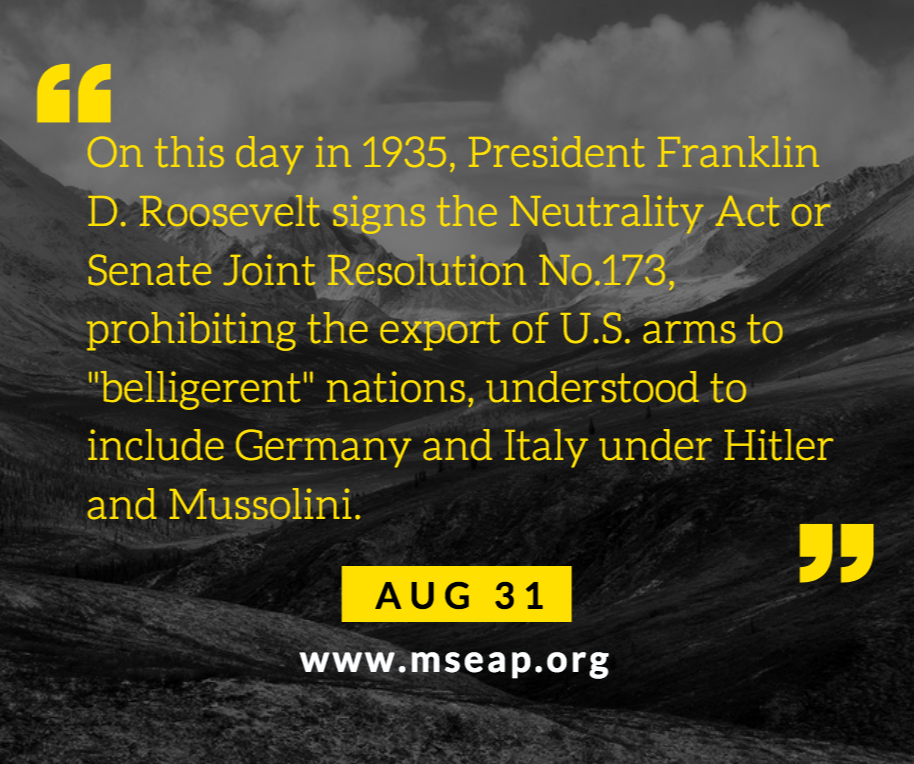 [Today in history] Aug 31