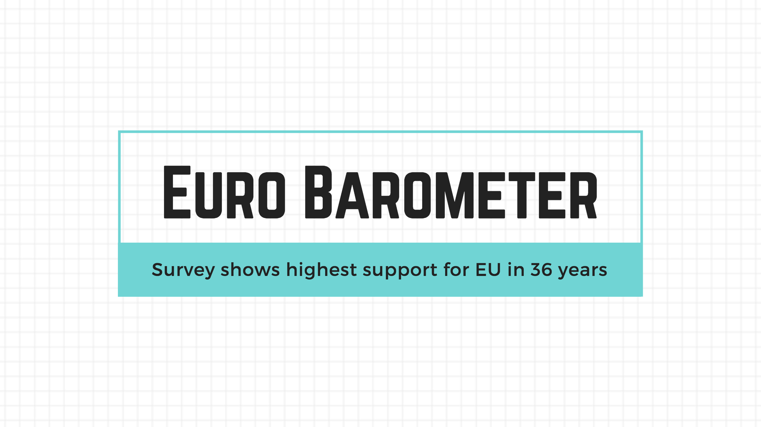 Euro barometer survey shows highest support for the EU in 35 years