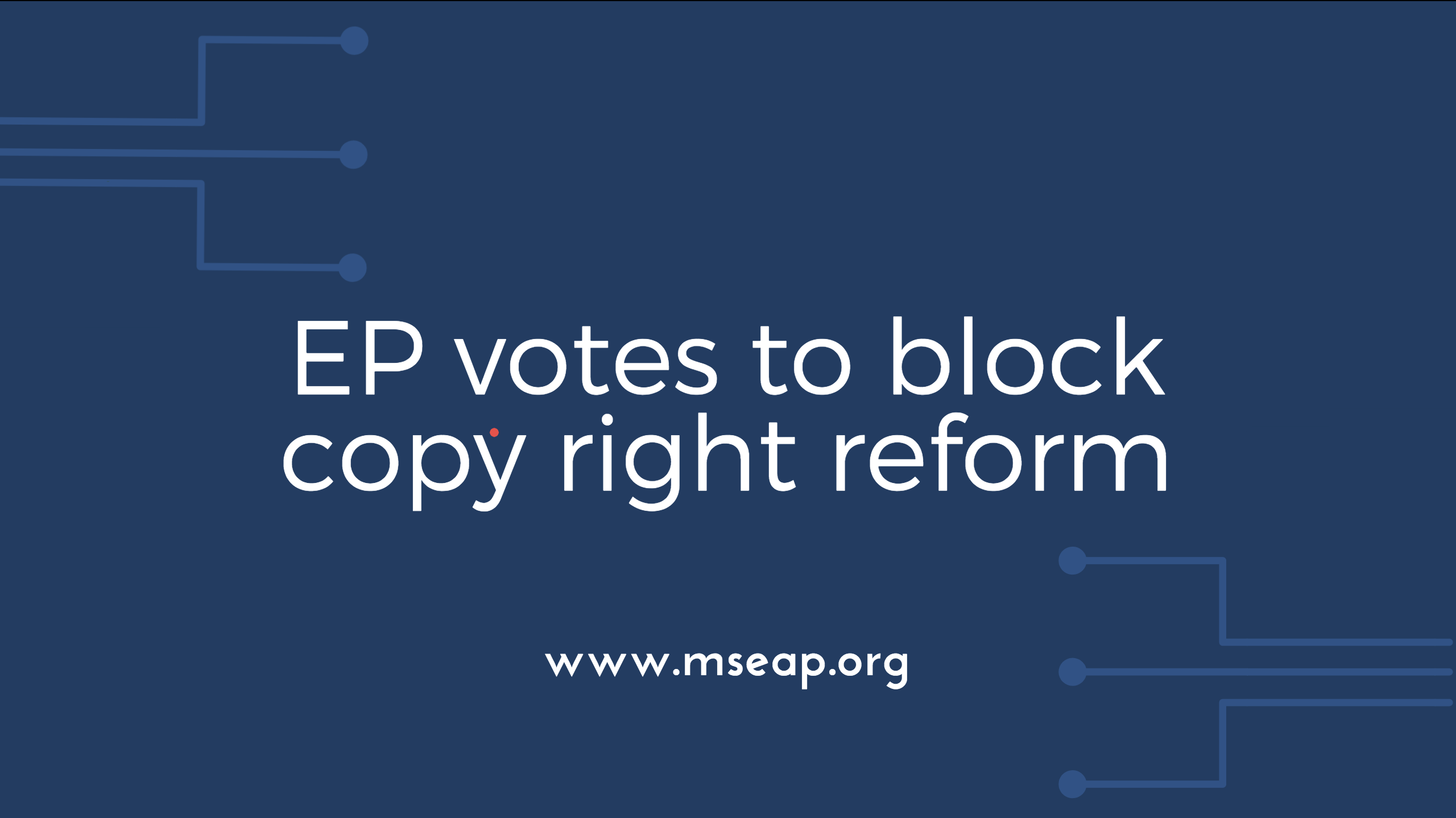 European Parliament votes to block copyright reform